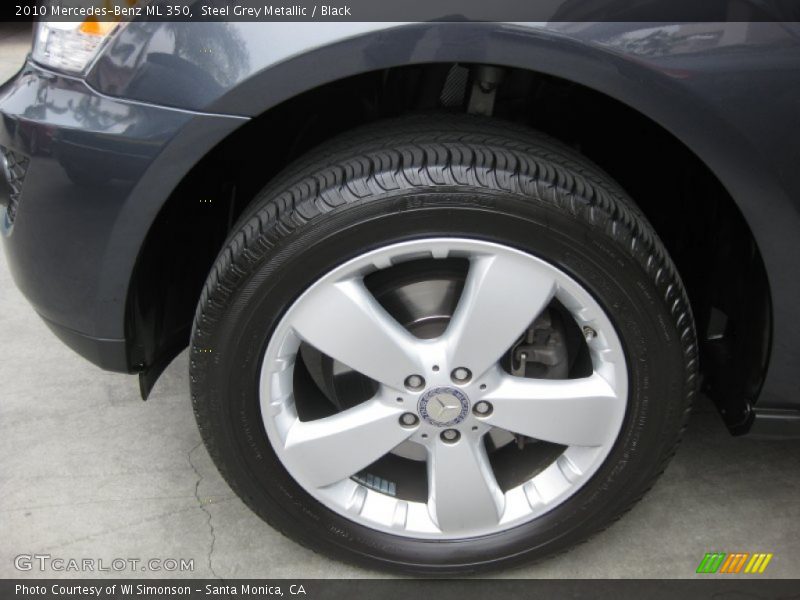 Steel Grey Metallic / Black 2010 Mercedes-Benz ML 350