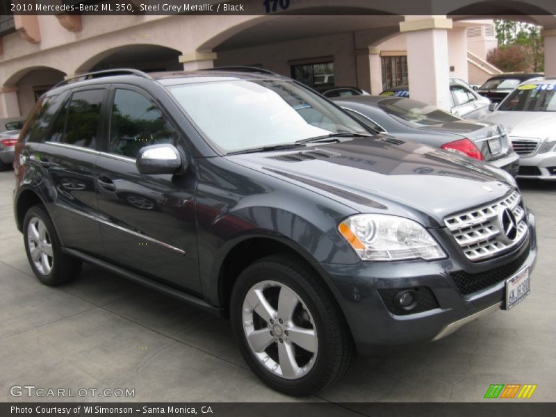 Steel Grey Metallic / Black 2010 Mercedes-Benz ML 350