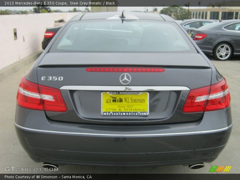 Steel Grey Metallic / Black 2013 Mercedes-Benz E 350 Coupe