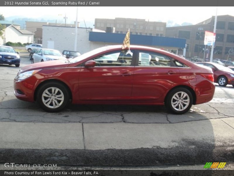 Sparkling Ruby Red / Camel 2012 Hyundai Sonata GLS
