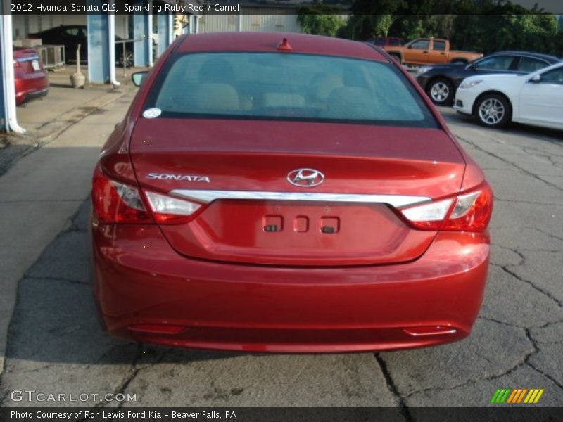 Sparkling Ruby Red / Camel 2012 Hyundai Sonata GLS