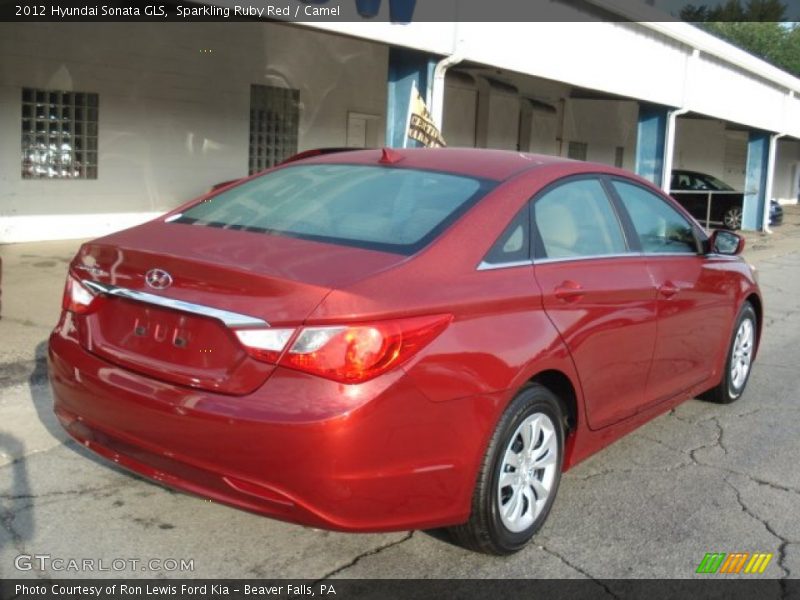 Sparkling Ruby Red / Camel 2012 Hyundai Sonata GLS