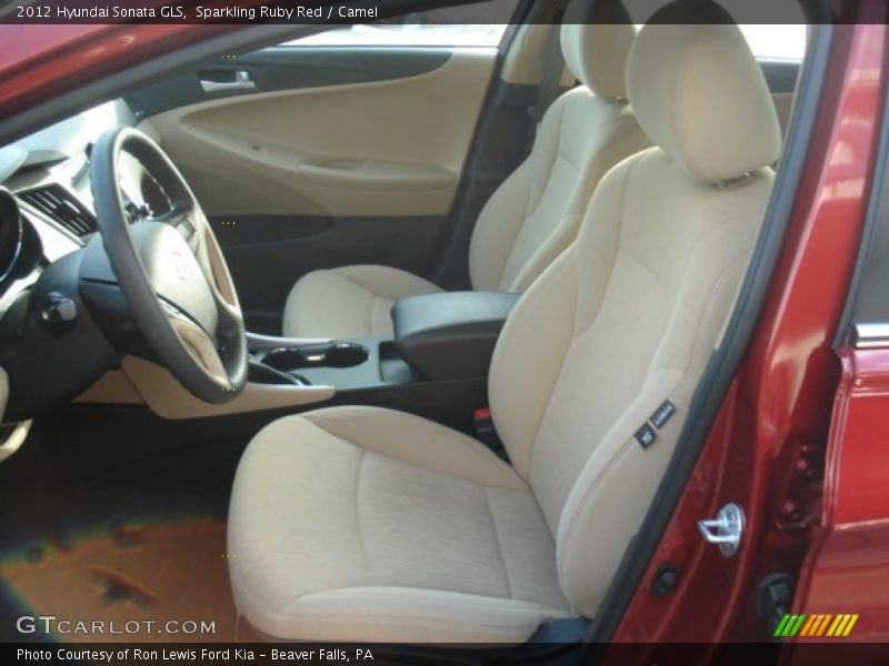 Sparkling Ruby Red / Camel 2012 Hyundai Sonata GLS