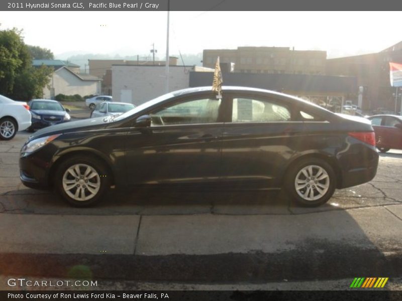 Pacific Blue Pearl / Gray 2011 Hyundai Sonata GLS