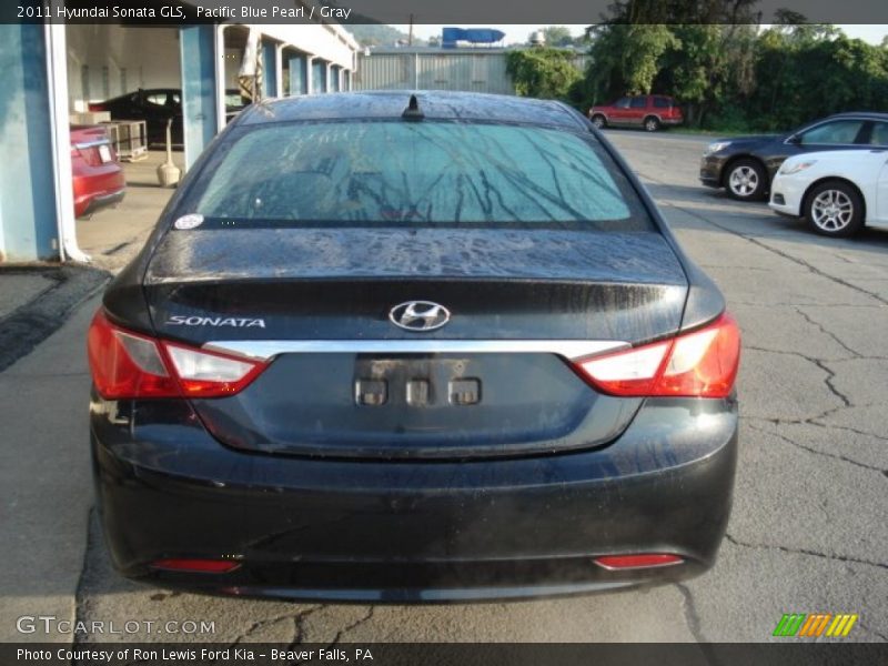 Pacific Blue Pearl / Gray 2011 Hyundai Sonata GLS