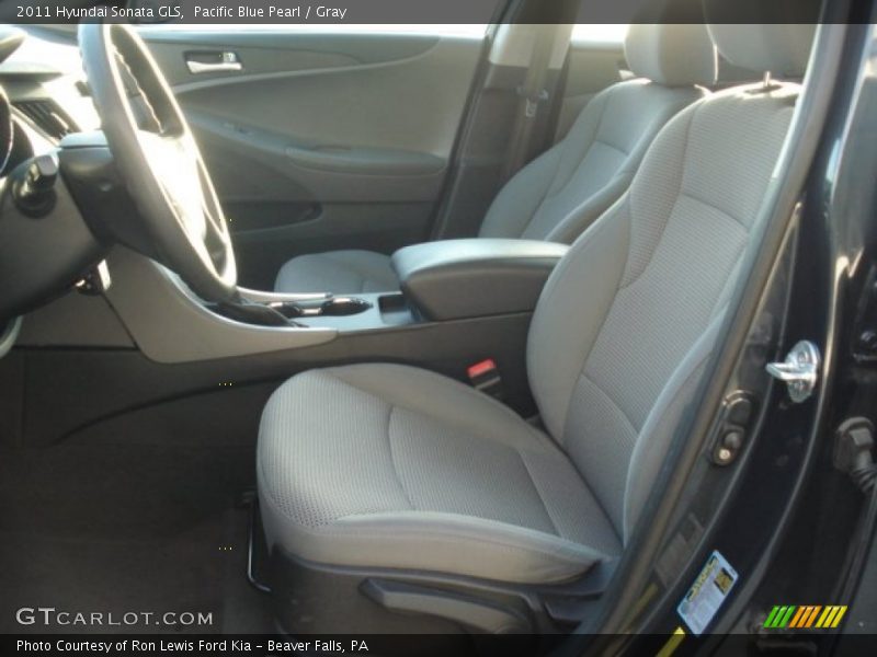 Pacific Blue Pearl / Gray 2011 Hyundai Sonata GLS