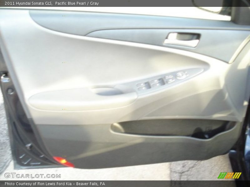 Pacific Blue Pearl / Gray 2011 Hyundai Sonata GLS