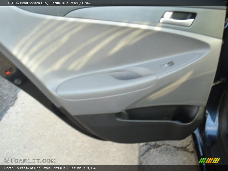 Pacific Blue Pearl / Gray 2011 Hyundai Sonata GLS