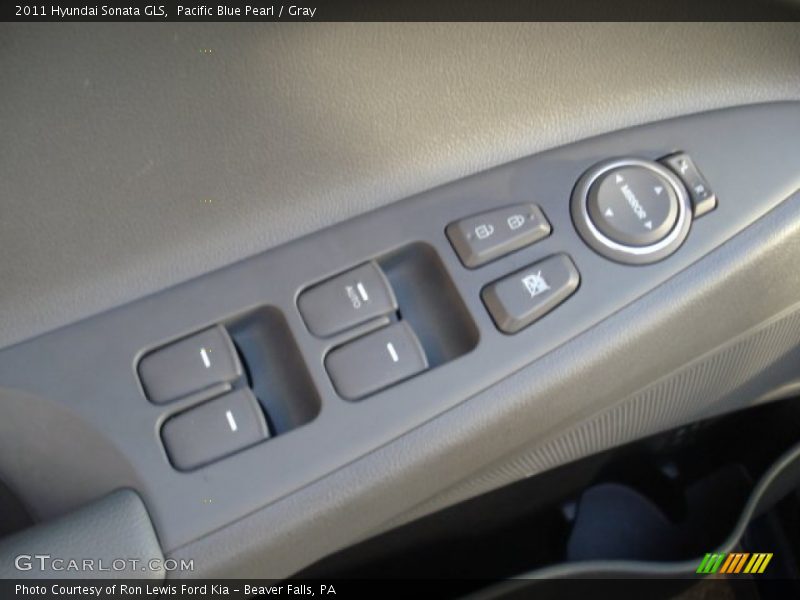 Pacific Blue Pearl / Gray 2011 Hyundai Sonata GLS