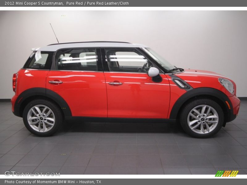 Pure Red / Pure Red Leather/Cloth 2012 Mini Cooper S Countryman