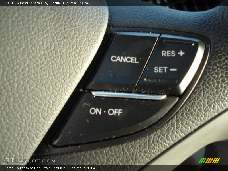 Pacific Blue Pearl / Gray 2011 Hyundai Sonata GLS