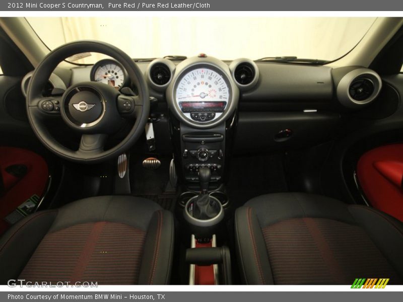 Pure Red / Pure Red Leather/Cloth 2012 Mini Cooper S Countryman