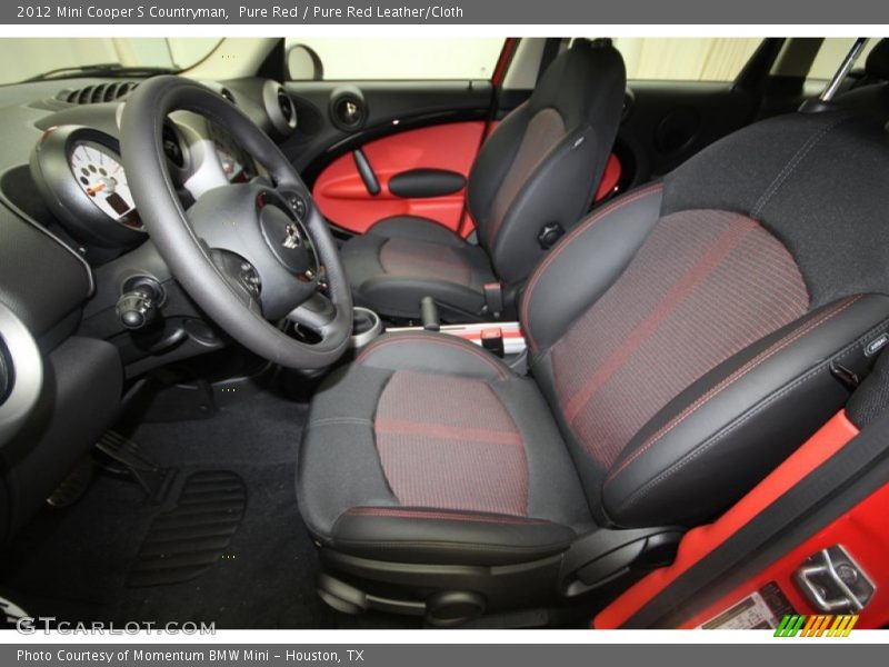 Pure Red / Pure Red Leather/Cloth 2012 Mini Cooper S Countryman