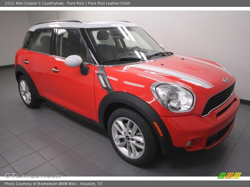 Pure Red / Pure Red Leather/Cloth 2012 Mini Cooper S Countryman