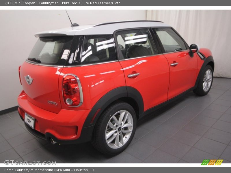 Pure Red / Pure Red Leather/Cloth 2012 Mini Cooper S Countryman
