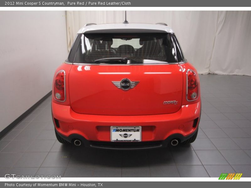 Pure Red / Pure Red Leather/Cloth 2012 Mini Cooper S Countryman
