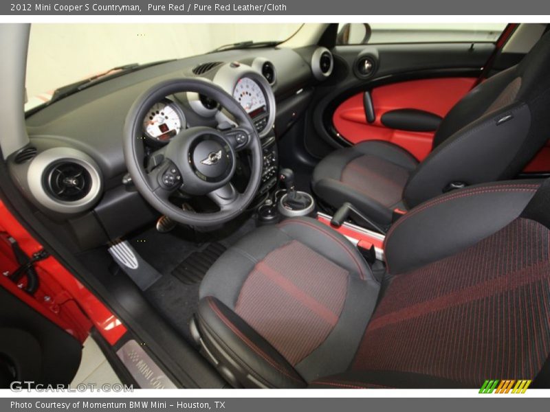 Pure Red / Pure Red Leather/Cloth 2012 Mini Cooper S Countryman