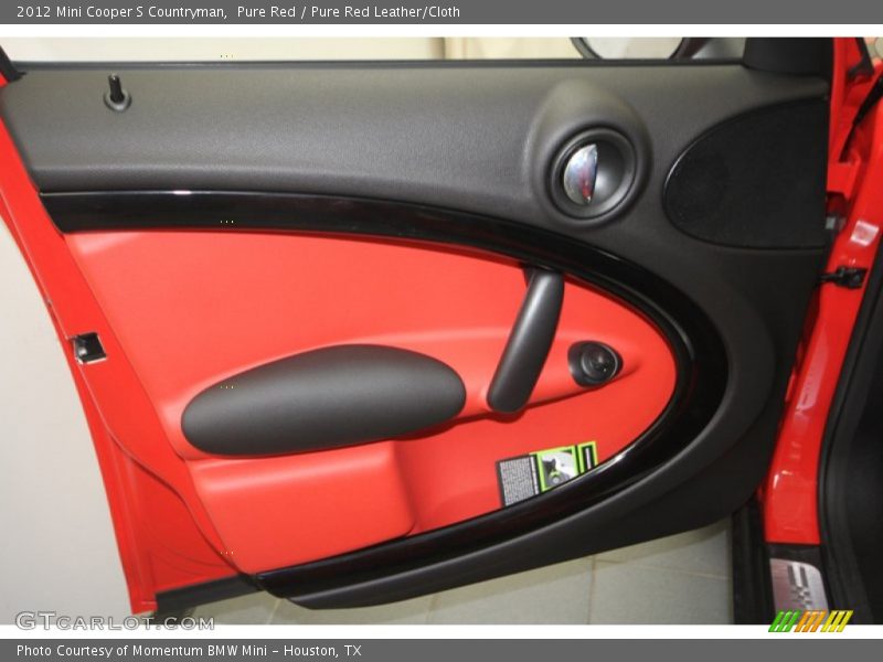 Pure Red / Pure Red Leather/Cloth 2012 Mini Cooper S Countryman