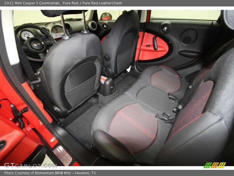 Pure Red / Pure Red Leather/Cloth 2012 Mini Cooper S Countryman