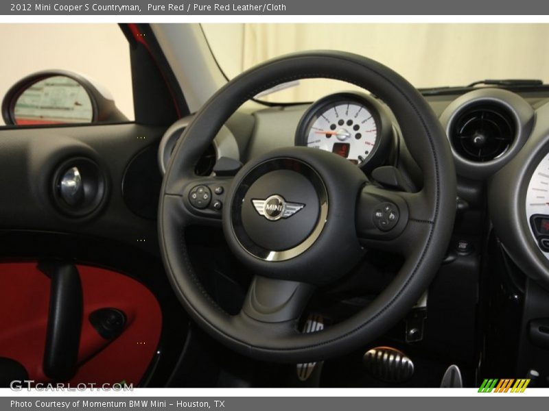 Pure Red / Pure Red Leather/Cloth 2012 Mini Cooper S Countryman