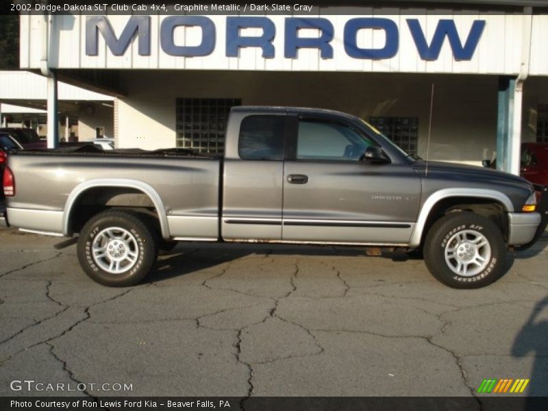Graphite Metallic / Dark Slate Gray 2002 Dodge Dakota SLT Club Cab 4x4
