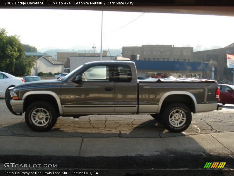 Graphite Metallic / Dark Slate Gray 2002 Dodge Dakota SLT Club Cab 4x4