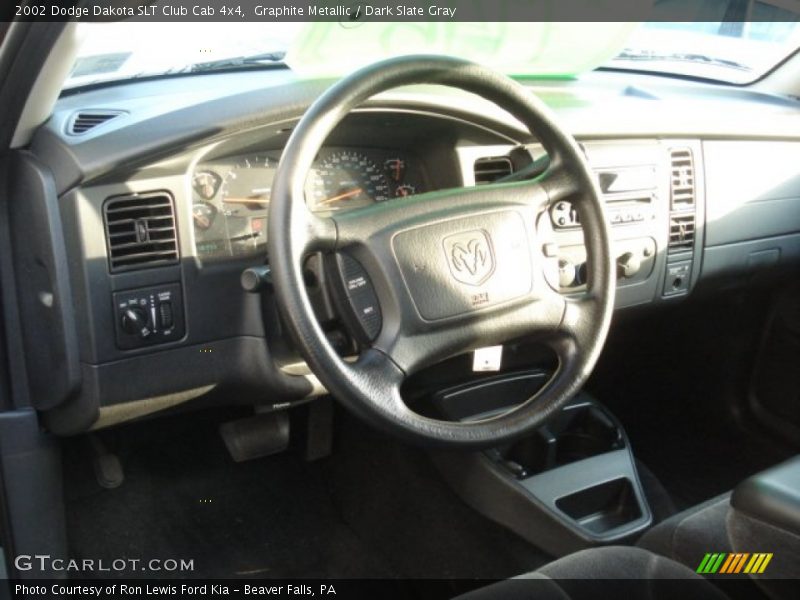 Graphite Metallic / Dark Slate Gray 2002 Dodge Dakota SLT Club Cab 4x4