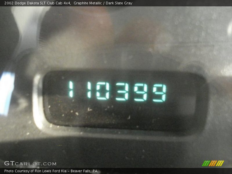 Graphite Metallic / Dark Slate Gray 2002 Dodge Dakota SLT Club Cab 4x4