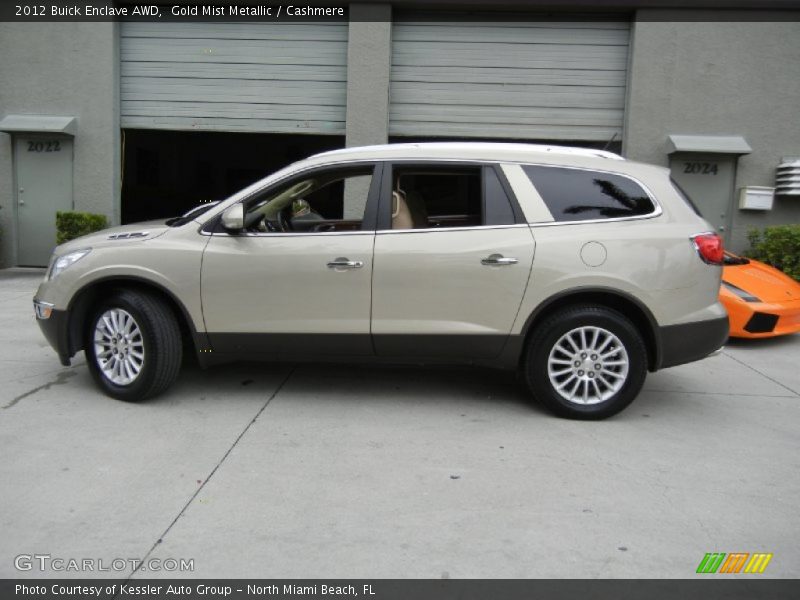 Gold Mist Metallic / Cashmere 2012 Buick Enclave AWD