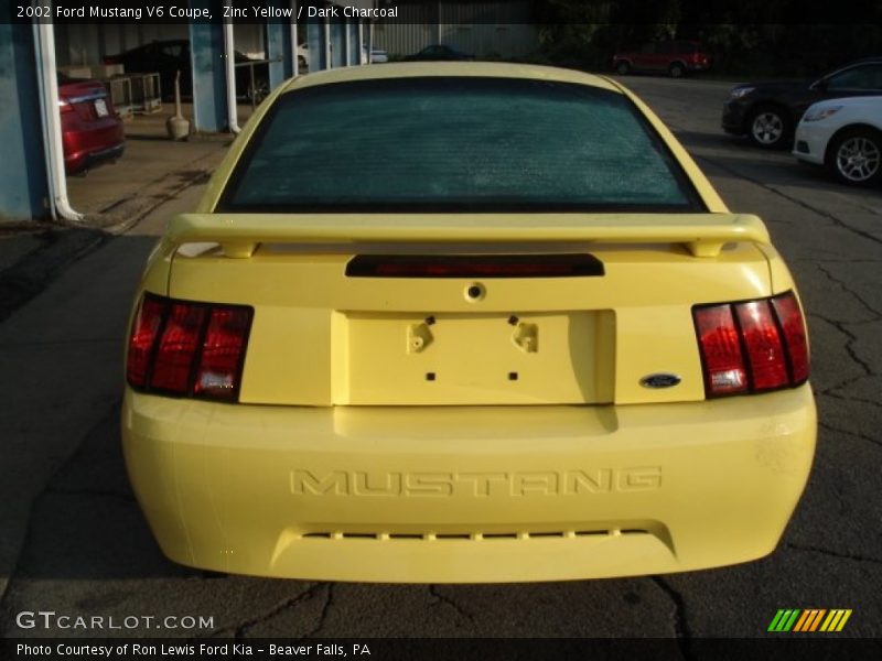 Zinc Yellow / Dark Charcoal 2002 Ford Mustang V6 Coupe