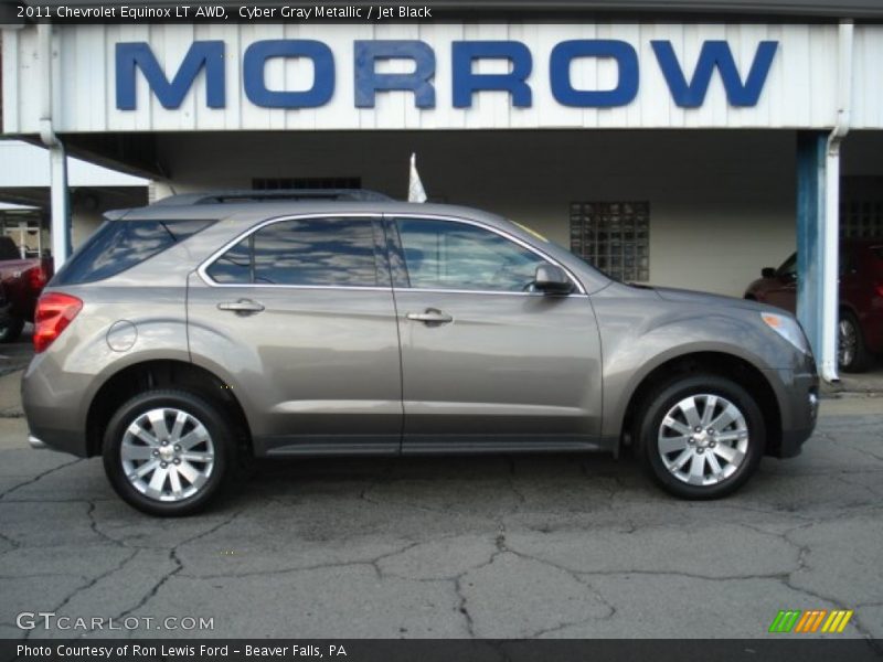 Cyber Gray Metallic / Jet Black 2011 Chevrolet Equinox LT AWD