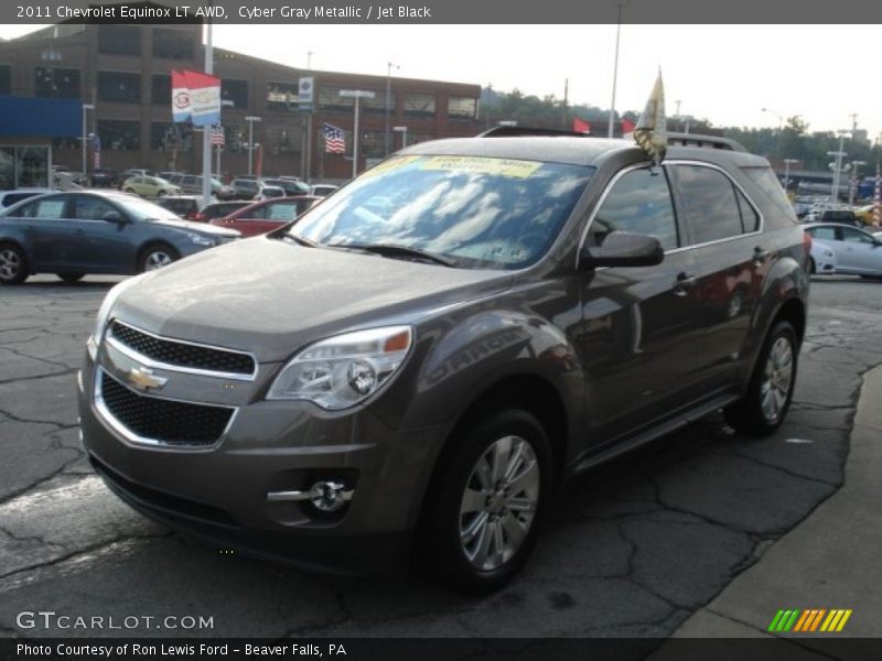 Cyber Gray Metallic / Jet Black 2011 Chevrolet Equinox LT AWD