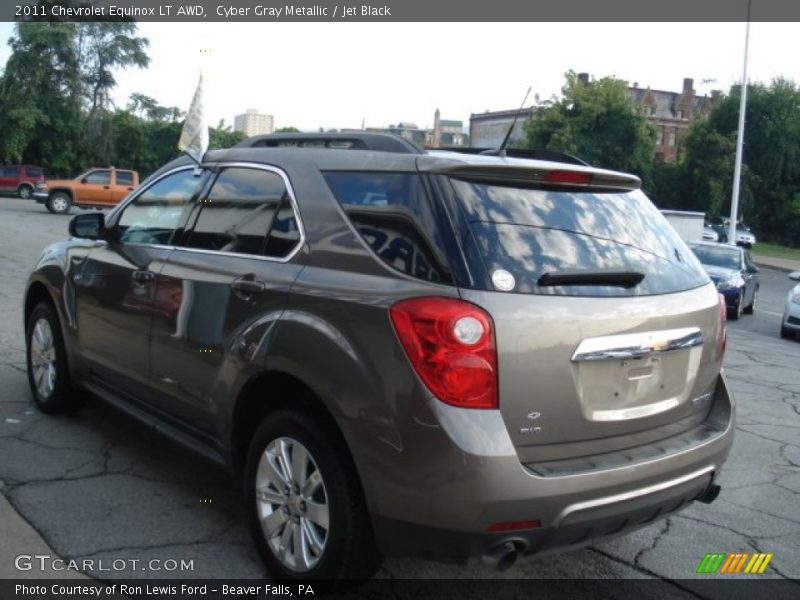 Cyber Gray Metallic / Jet Black 2011 Chevrolet Equinox LT AWD