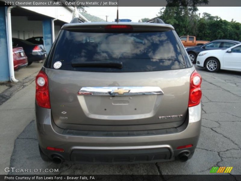 Cyber Gray Metallic / Jet Black 2011 Chevrolet Equinox LT AWD