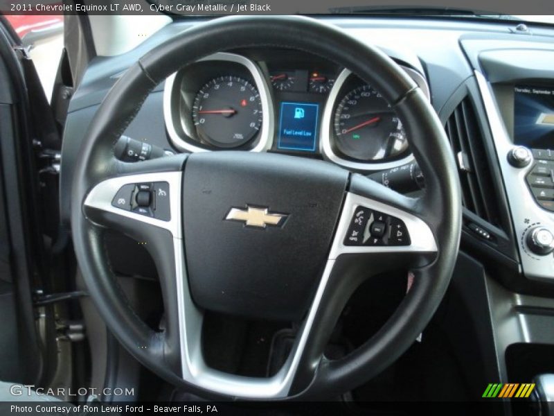 Cyber Gray Metallic / Jet Black 2011 Chevrolet Equinox LT AWD