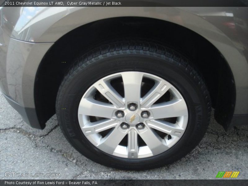 Cyber Gray Metallic / Jet Black 2011 Chevrolet Equinox LT AWD