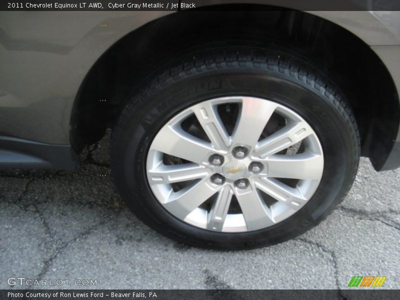Cyber Gray Metallic / Jet Black 2011 Chevrolet Equinox LT AWD