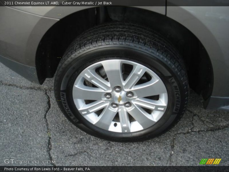Cyber Gray Metallic / Jet Black 2011 Chevrolet Equinox LT AWD