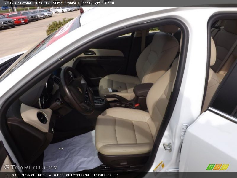 Summit White / Cocoa/Light Neutral 2012 Chevrolet Cruze LTZ