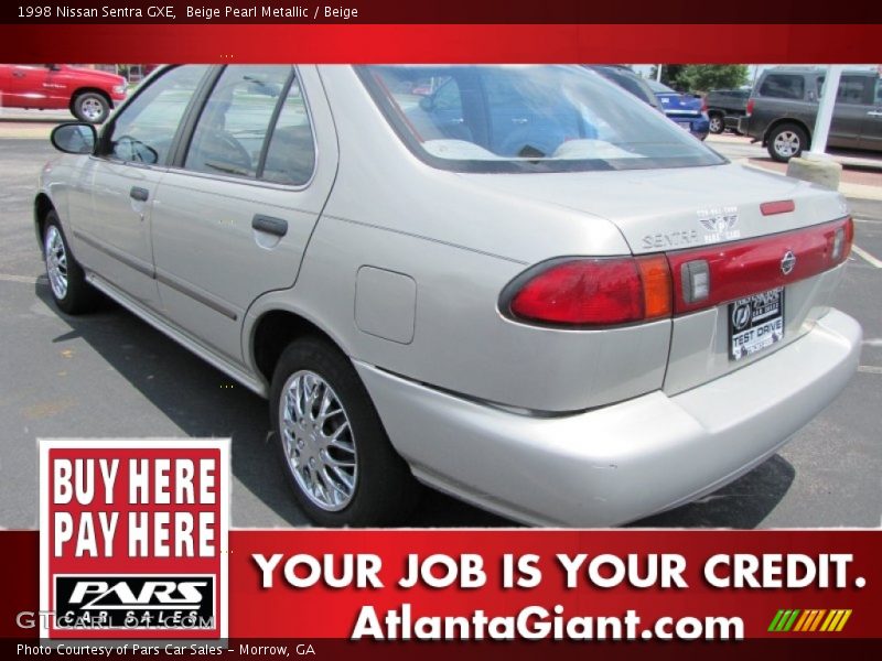 Beige Pearl Metallic / Beige 1998 Nissan Sentra GXE