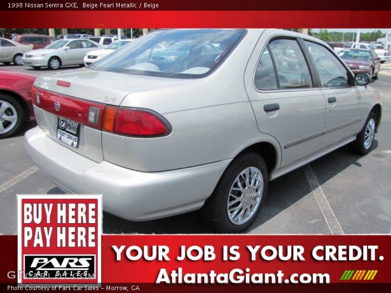 Beige Pearl Metallic / Beige 1998 Nissan Sentra GXE