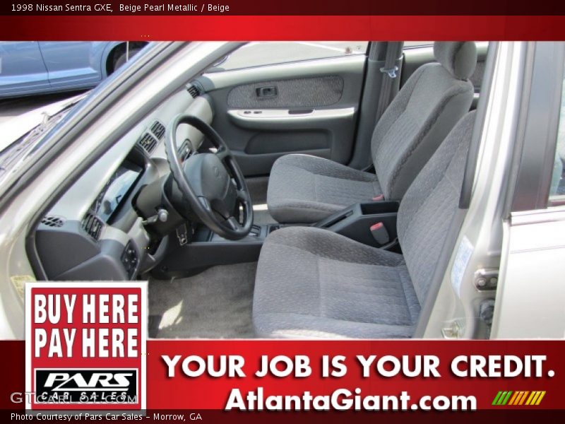Beige Pearl Metallic / Beige 1998 Nissan Sentra GXE