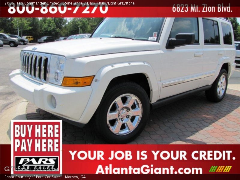 Stone White / Dark Khaki/Light Graystone 2006 Jeep Commander Limited
