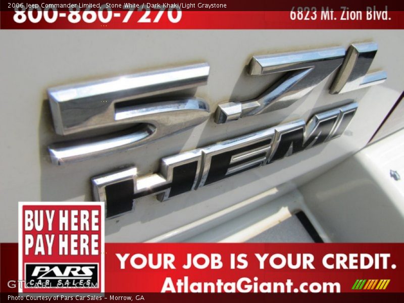 Stone White / Dark Khaki/Light Graystone 2006 Jeep Commander Limited