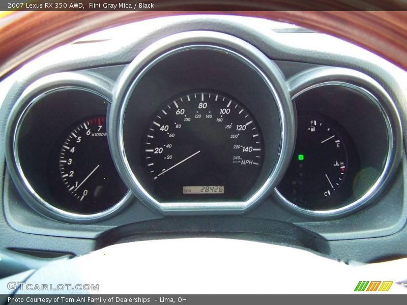 Flint Gray Mica / Black 2007 Lexus RX 350 AWD