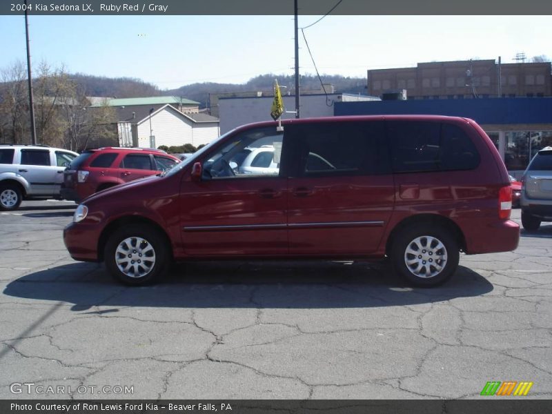Ruby Red / Gray 2004 Kia Sedona LX