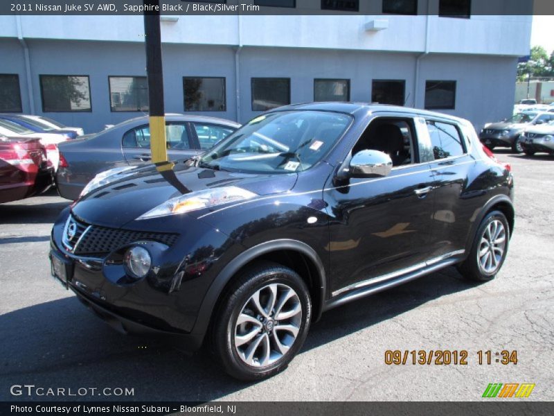 Sapphire Black / Black/Silver Trim 2011 Nissan Juke SV AWD