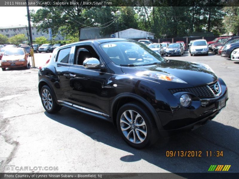 Sapphire Black / Black/Silver Trim 2011 Nissan Juke SV AWD
