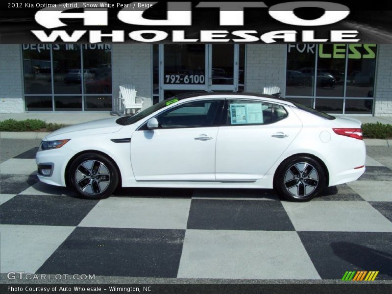 Snow White Pearl / Beige 2012 Kia Optima Hybrid