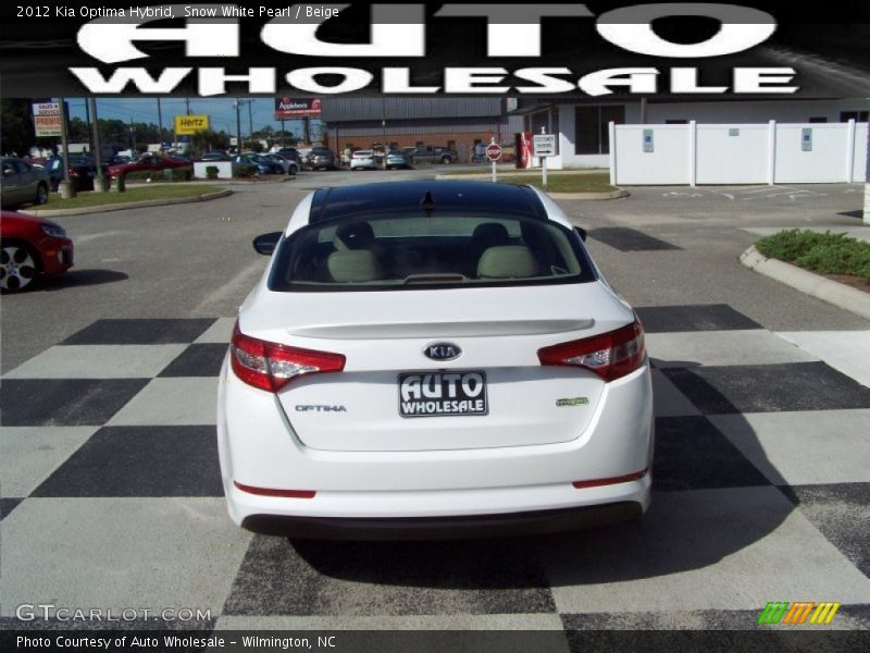 Snow White Pearl / Beige 2012 Kia Optima Hybrid
